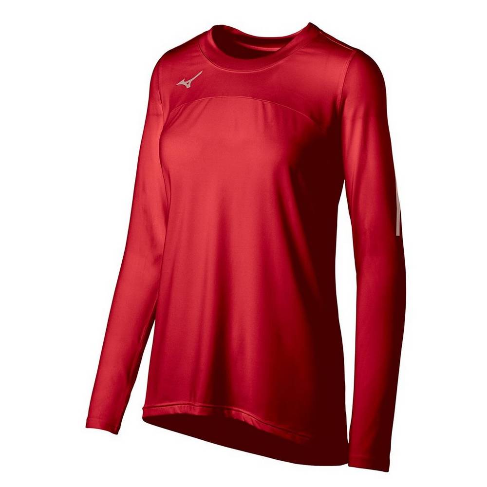 Mizuno Women's Techno VII Long Sleeve Volleyball Jersey Red (440681-XTY)